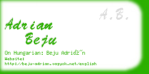 adrian beju business card